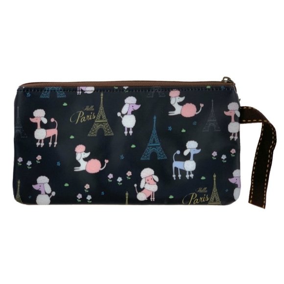 Uma Hana Handbags - Waterproof Poodle Long Coin Purse Wristlet Bag